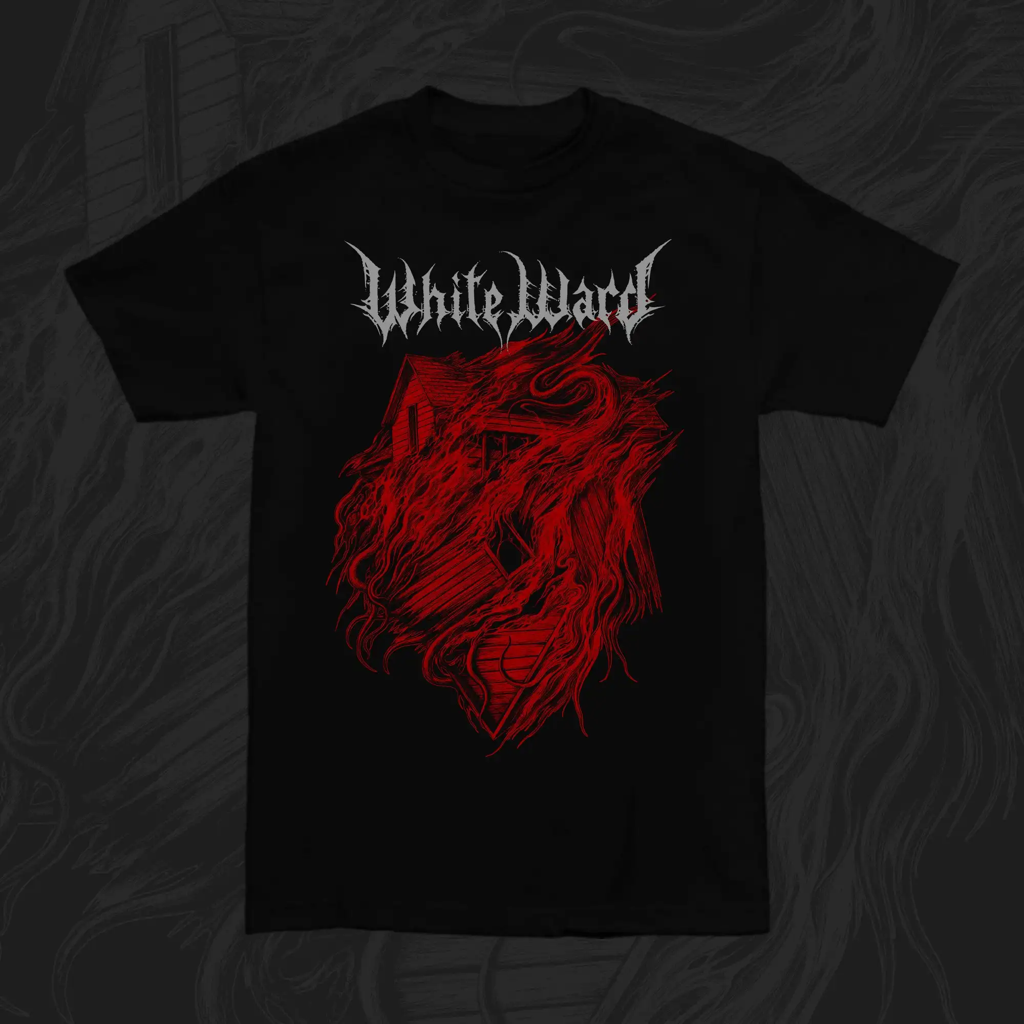 Weißes Ward Phoenix Band T-Shirt aus 100 % Baumwolle, grafisches T-Shirt für Männer und Frauen, Sommer-Streetwear-Top – Detail 2