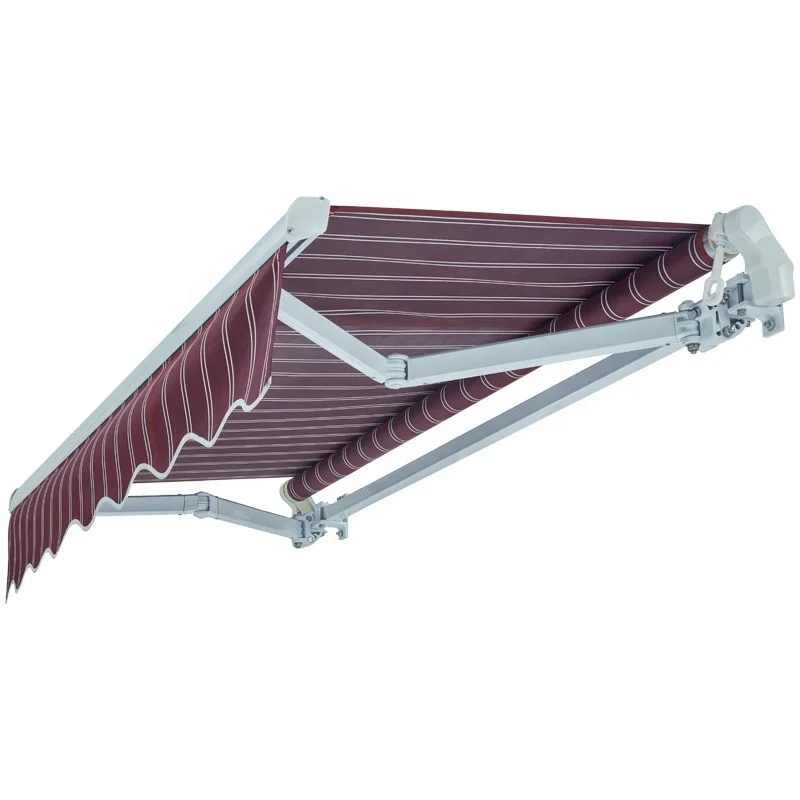 Custom Print logo Awnings Motorized Awning Outdoor Waterproof Aluminum Retractable Awning for Commercial