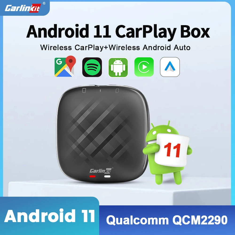 Carlinkit Android 11 Mini Ai Box CarPlay Wireless CarPlay Android Auto Support YouTube For Peugeot Audi Mercedes 4G LTE 128G BT