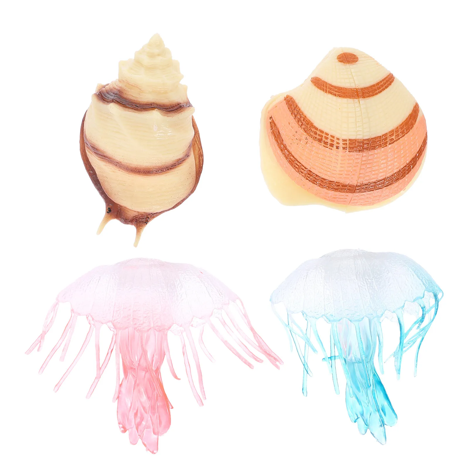 

1Set Marine Animal Simulation Vivid Static Jellyfish Shellfish Decoration Educational Learning Aid