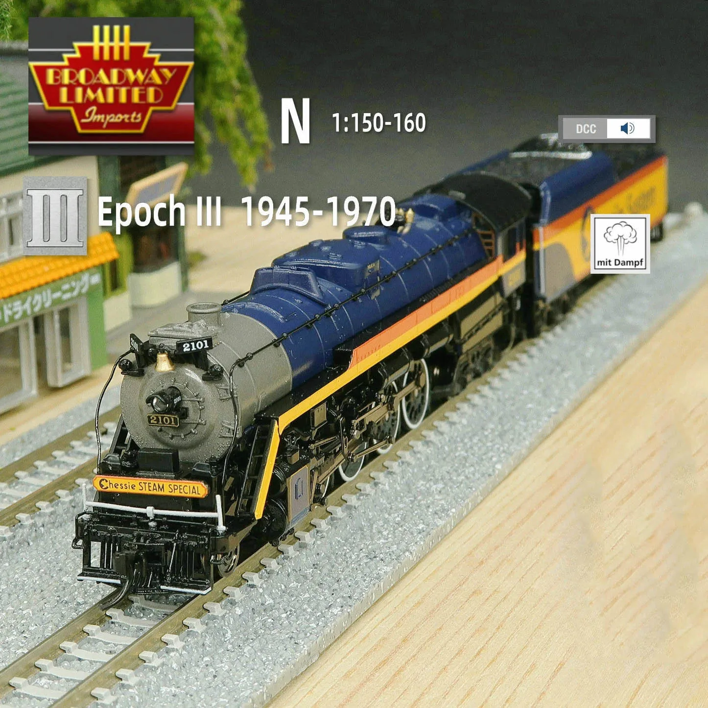 BLI Train Model N Type 1/160 7406 T1 Steam Locomotive Digital Sound Effect Smoke Effect CSS2101 Rail Car Toy