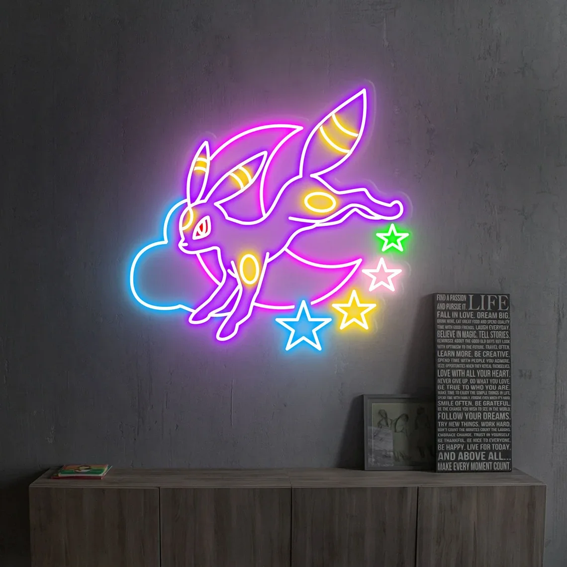 Imagem -03 - Custom Anime Neon Sign Cute Neon Sign Decoração da Parede Interior Decoração do Lar Loja Quarto das Crianças