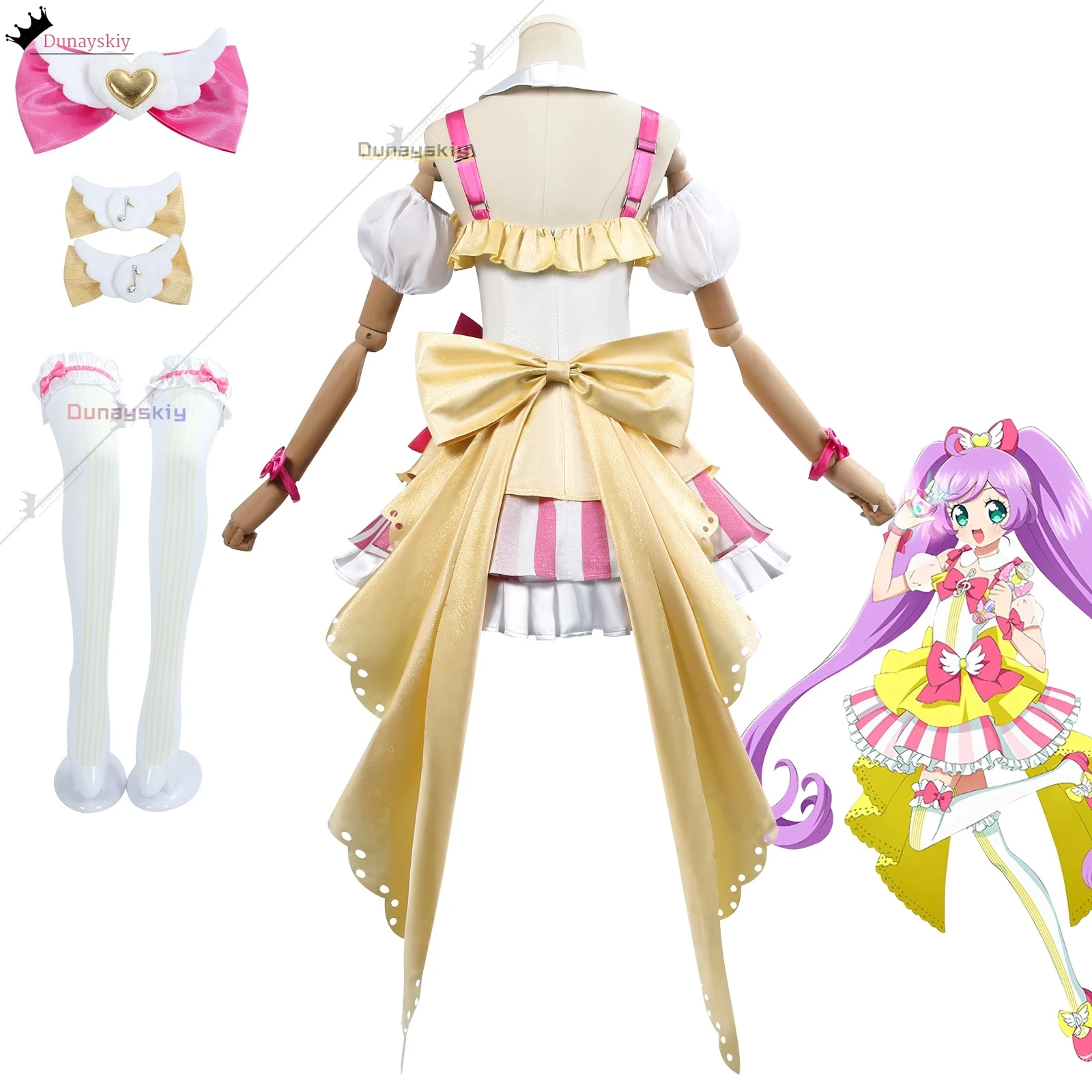 Manaka Laala Cosplay Anime Pripara Costume Sweet Gorgeous Uniform Dress Women Halloween Carnival Role Play Clothing