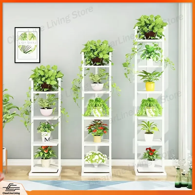 for Cross-border flower stand succulent green dill rack with wheels movable space-saving multi-layer indoor living room floor