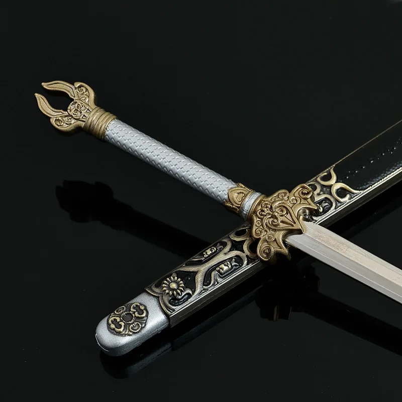 22cm/8.66in Let's Test The World Metal Swords Anime Peripherals Toy Katanas Props Boys Funny Gifts Desk Collectible Ornaments