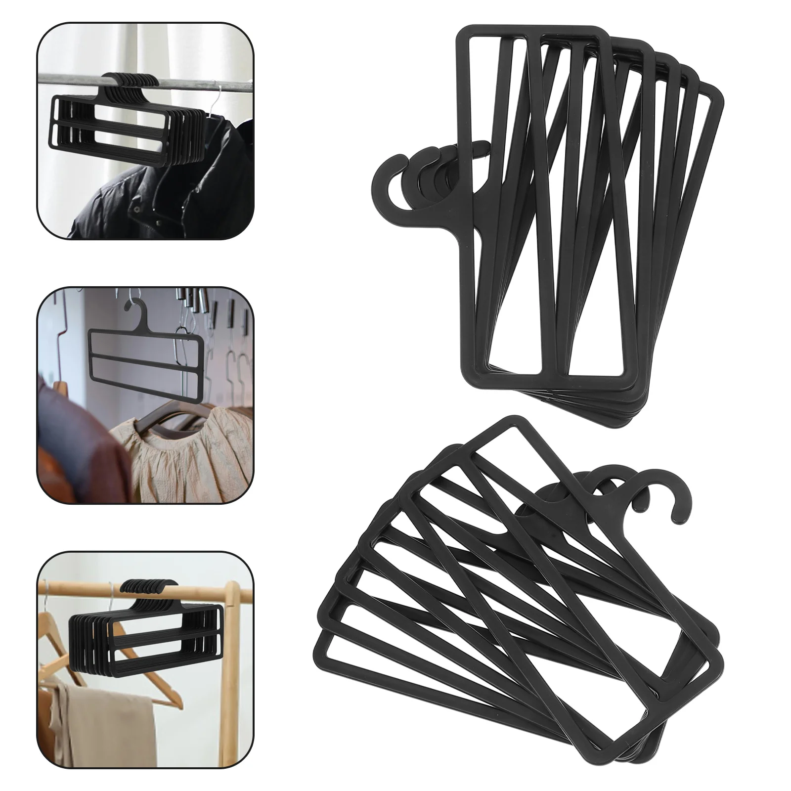 

10Pcs Hanging Display Rack Multifunctional Clothes Hanger Scarf Holder Organizer for Scarves Closet Retail Display