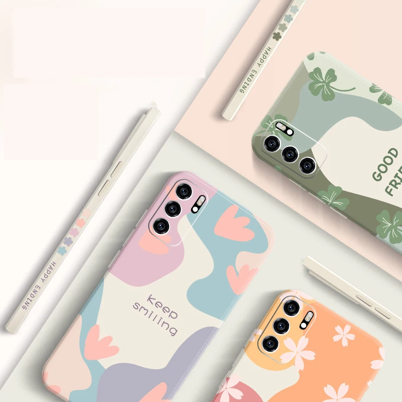 Case For Samsung Galaxy S25 S24 S23 S22 Ultra Plus S21 FE Cases Cartoon Flower SIlicone Cover For A36 A34 A54 A56 A52S A53 Case image 5