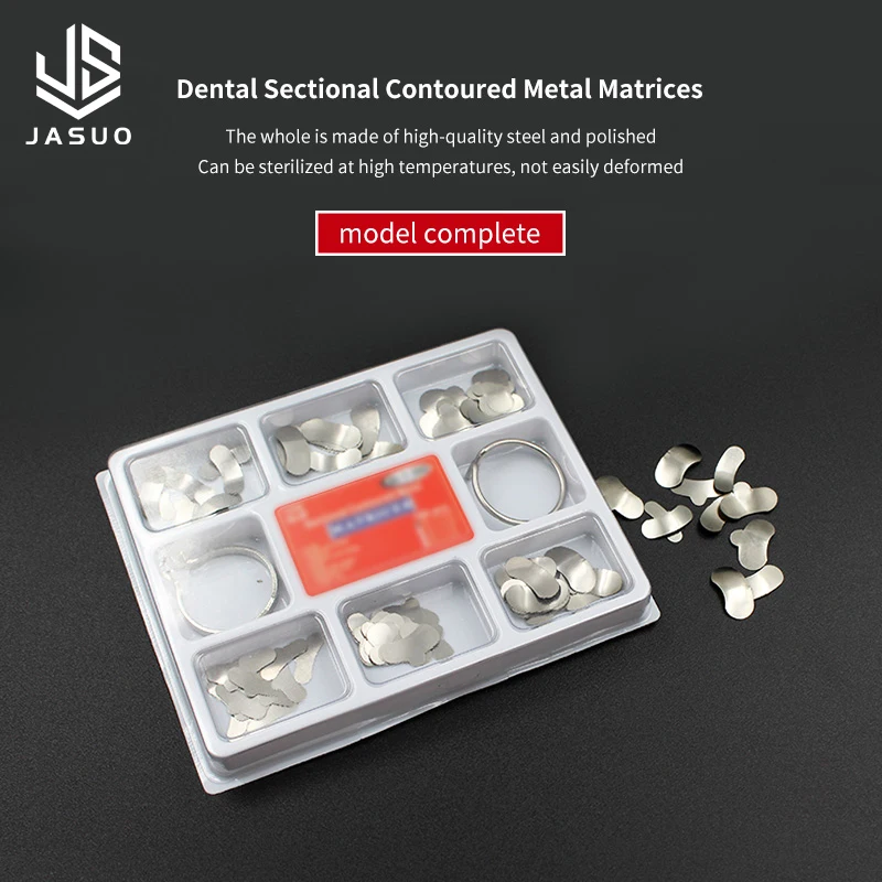 

100pcs Dental Sectional Matrices Matrix Contoured System Metal Dentistry Resin Clamping Seperating Ring Autoclavable Dental Tool