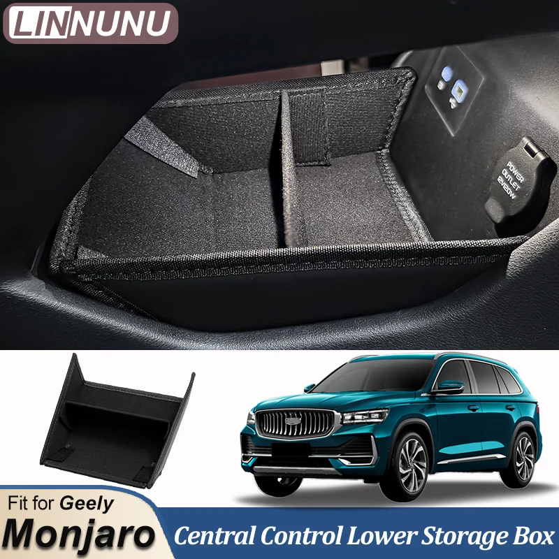 LINNUNU Fit for Geely KX11 Monjaro Car Central Control Lower Storage Box Center Control Organizer Manjaro Xingyue L Accessories