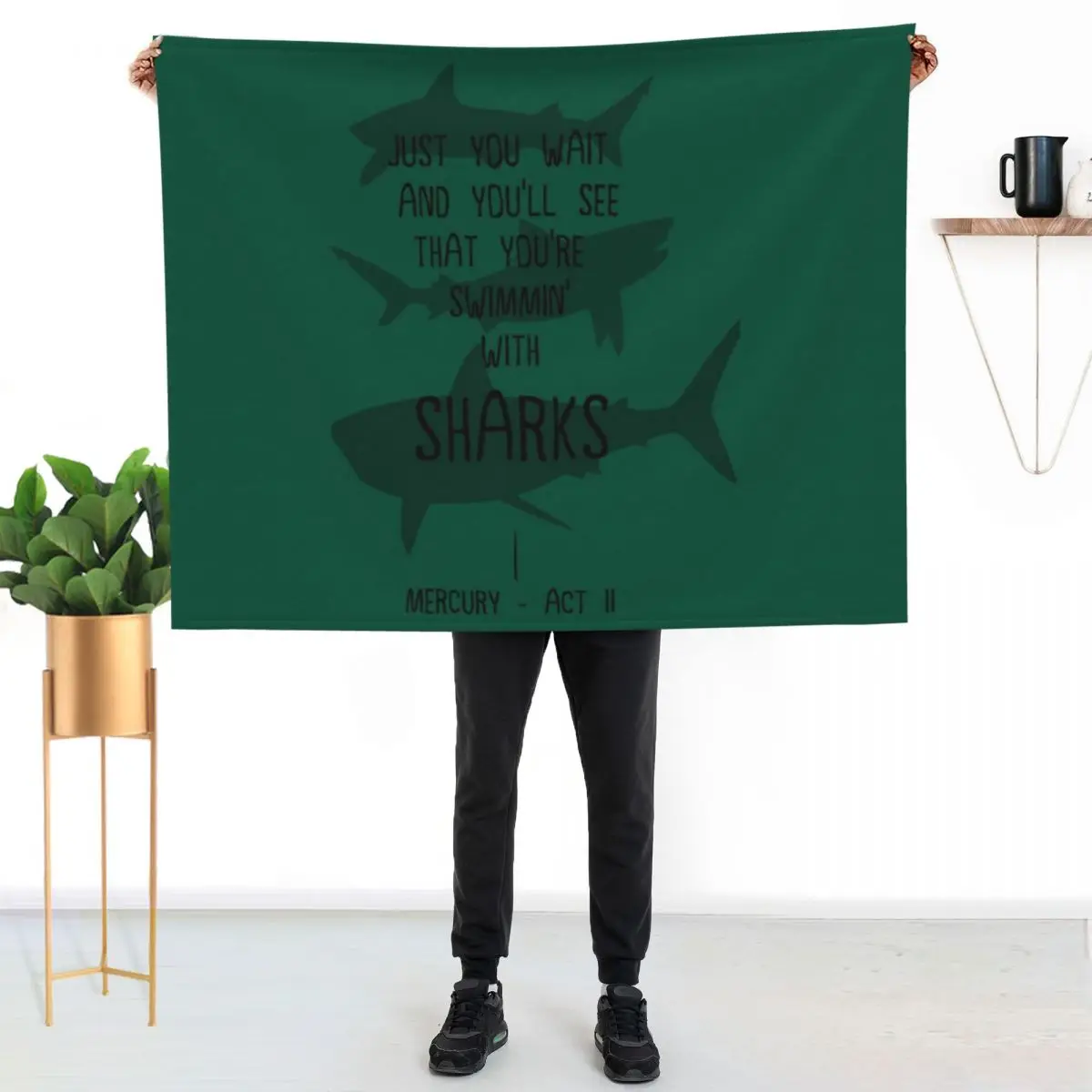 Sharks Throw Blanket Large Stuffeds Plaid warm winter heavy to sleep Sofa Throw Blankets