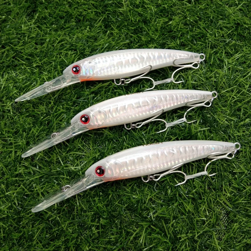 

Noeby 3pcs 12cm 30g floating 5m trolling Minnow Lure Artificial Wobbler Hard Bait Crankbait Sea Bass Pike Perch Fishing Tackle