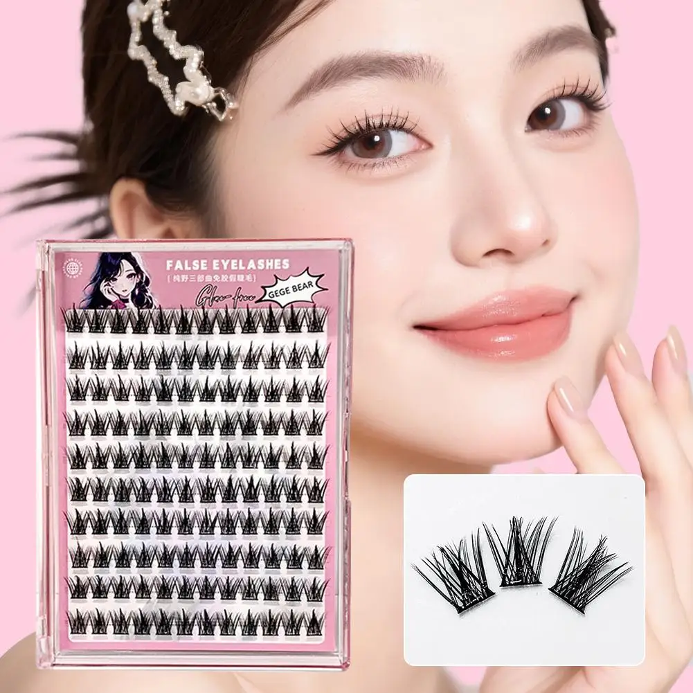 ขนตาปลอมแบบไม่มีกาวแบบธรรมชาติ ขนตาแบบติดด้วยตนเองความจุขนาดใหญ่ สวมใส่ง่าย ขยายดวงตาสำหรับผู้เริ่มต้น ﻿