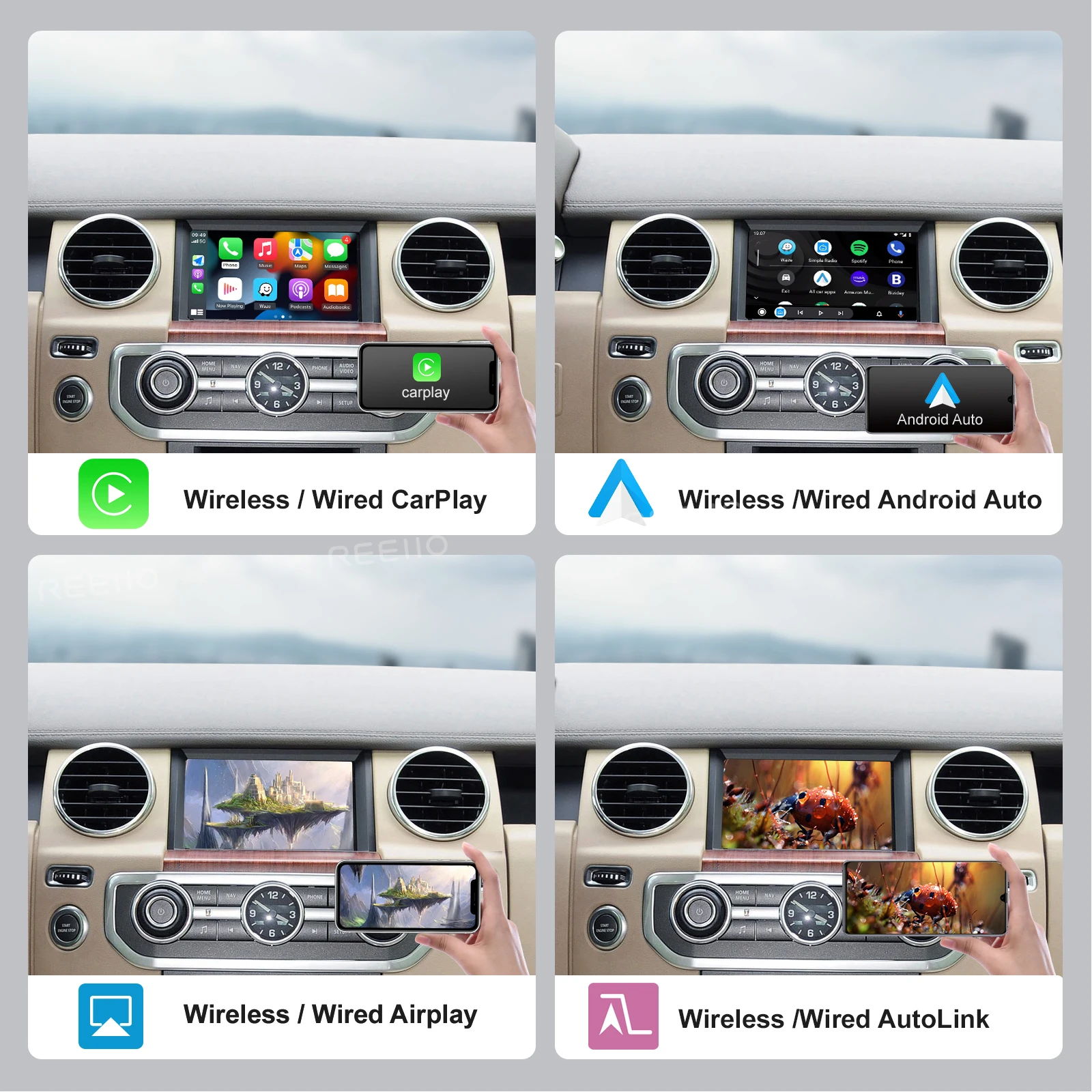 2025 New Wireless Carplay For Land Rover Jaguar Bosch Discovery 4 Aurora Freelander 2 XE XF XJ Airplay  Android Auto - view 4
