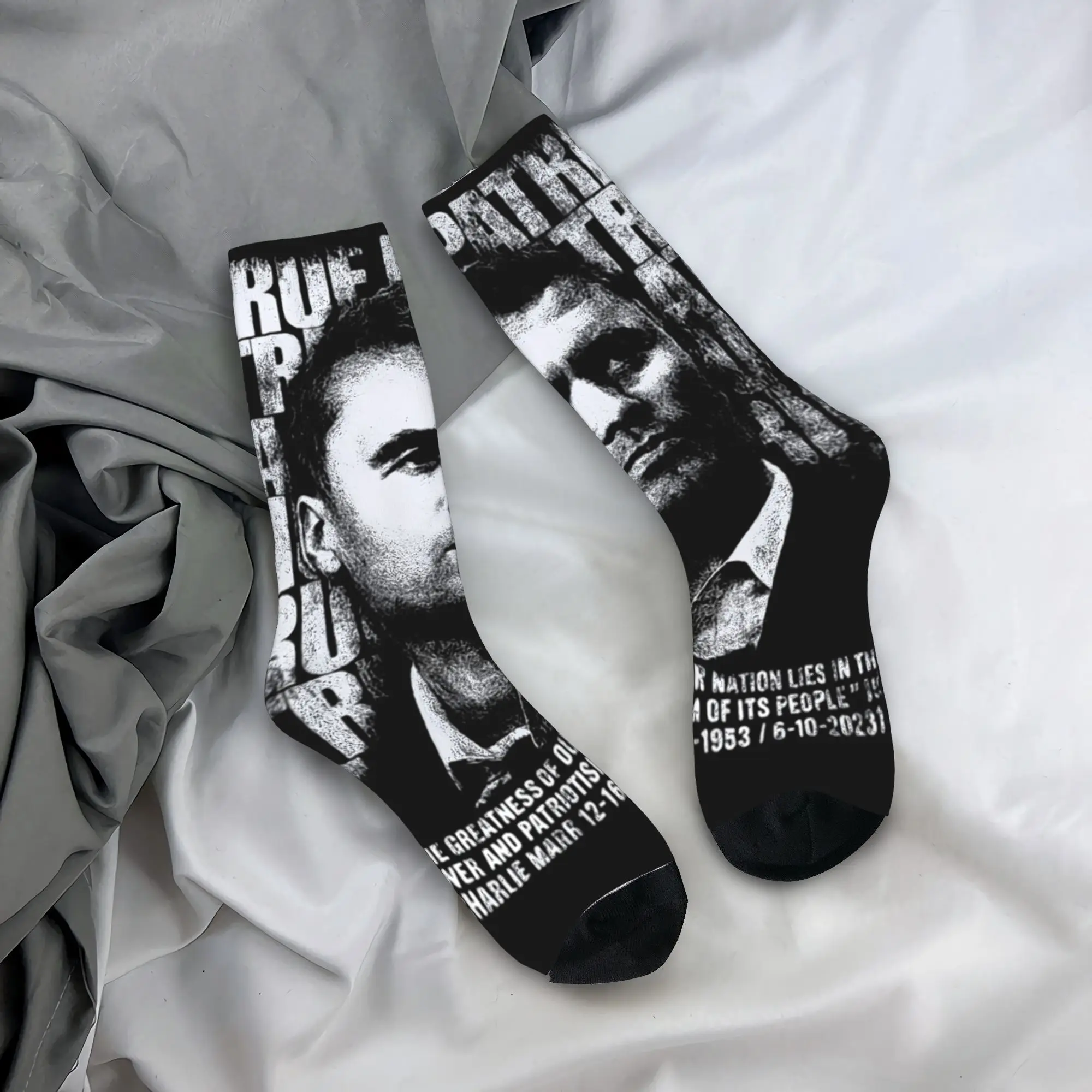 

Носки Charlie Kirk, чулки в стиле ретро, весенние антибактериальные носки для взрослых и мужчин, высококачественные носки для скейтборда с графикой