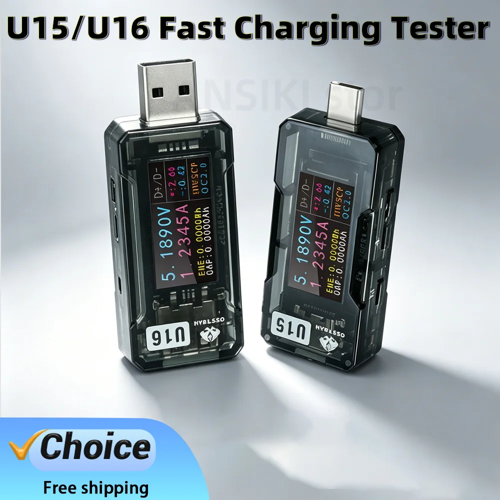 OSS U15/U16 USB精度高速充電テスター Type-C/USB-A PD/QC3.0/QC2.0 電圧・電流自動検出ツール
