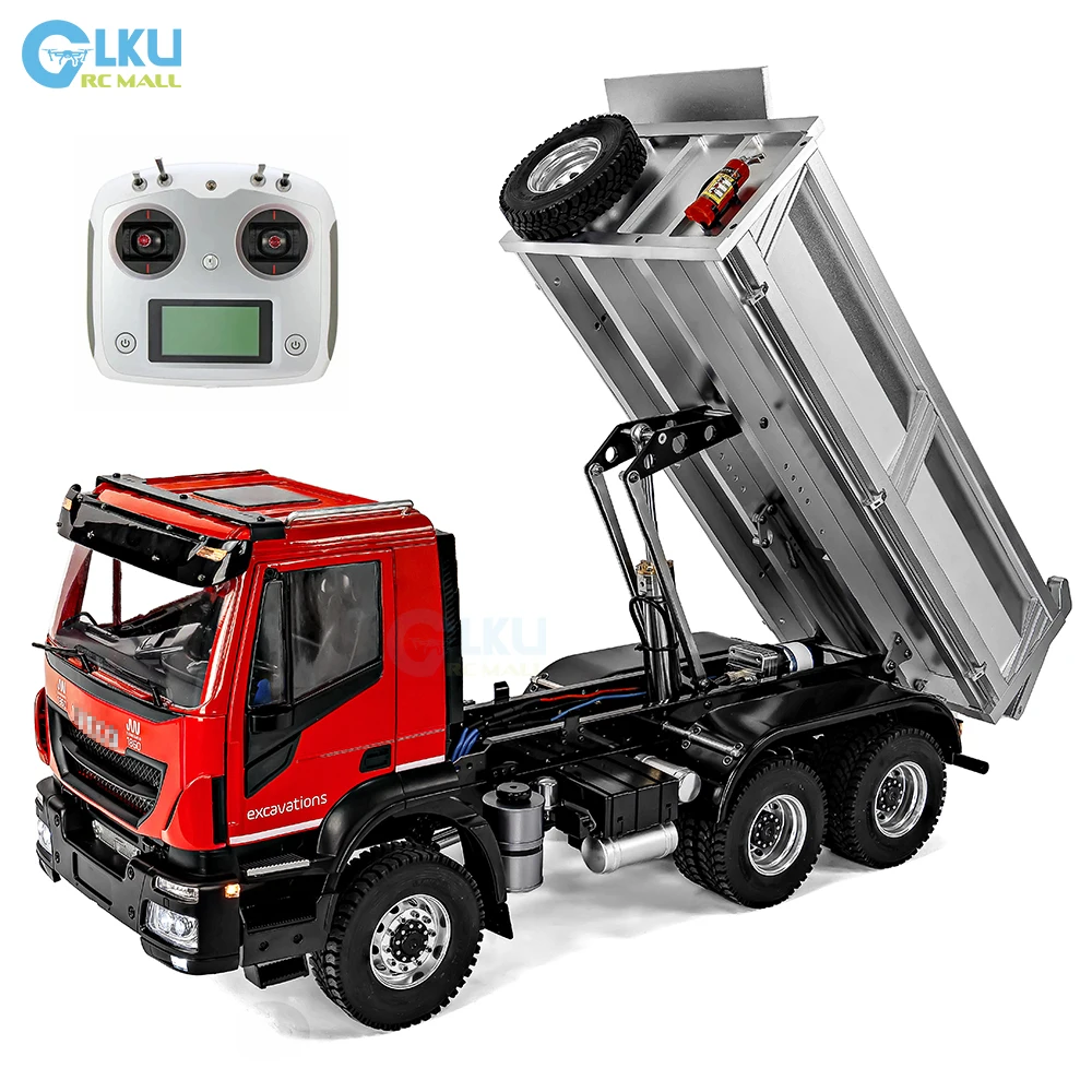 

MD 1/14 6x6 RC металлическая двухскоростная коробка передач с ЧПУ дифференциальный мост гидравлический самосвал модель игрушки со световой и звуковой системой