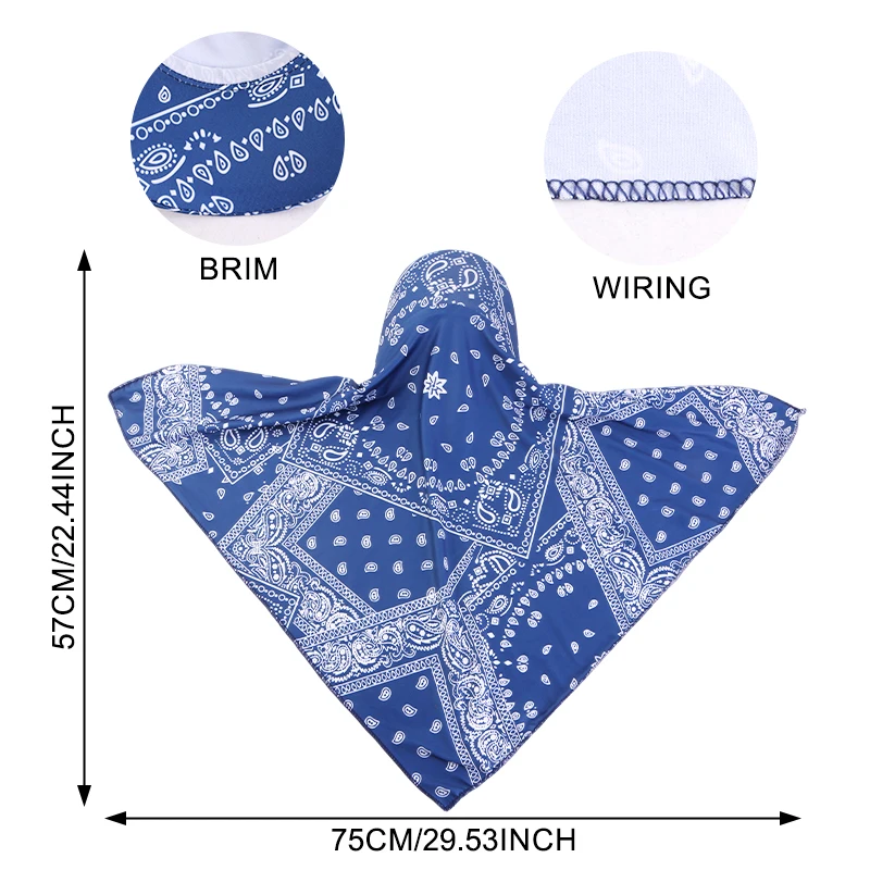 New Muslim Women Brim Cap Pre-Tied Sun Visor Turban Baseball Caps Head Scarf Hijab Bandage Female Outdoor Hat sun hat
