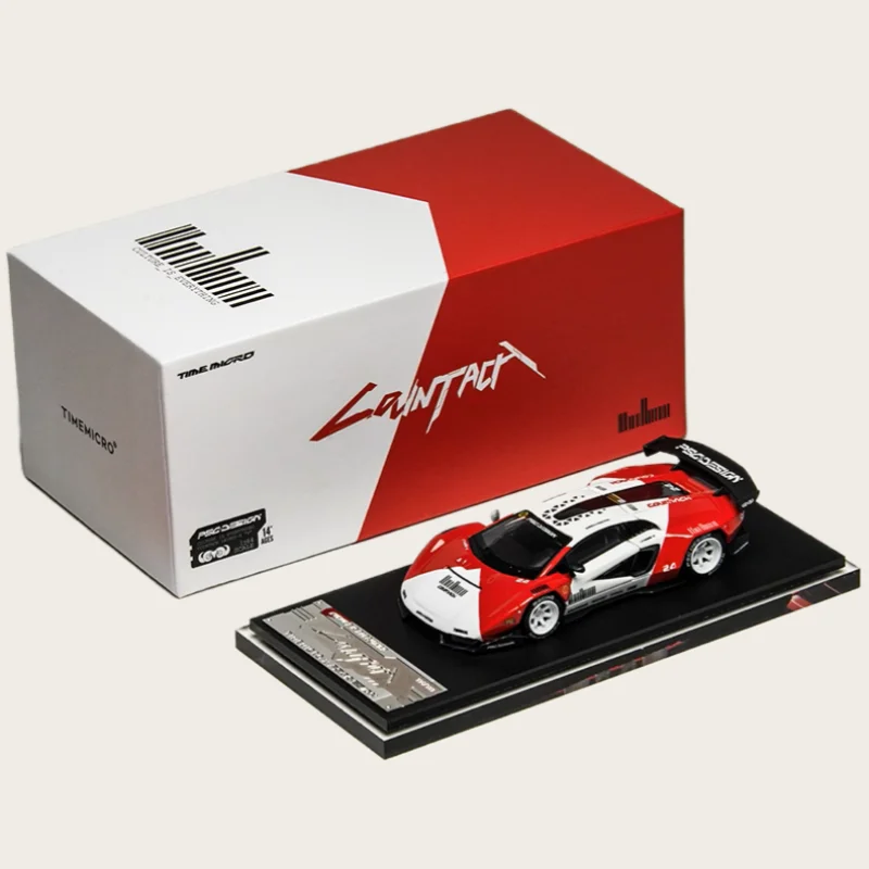 TM Diecast 1/64 Skala Model Samochodu Lamborghini ze Stopu Metali Lamborghini Countach V Czerwony Pojazd Zabawka dla Chłopców Prezent Oryginalne Opakowanie