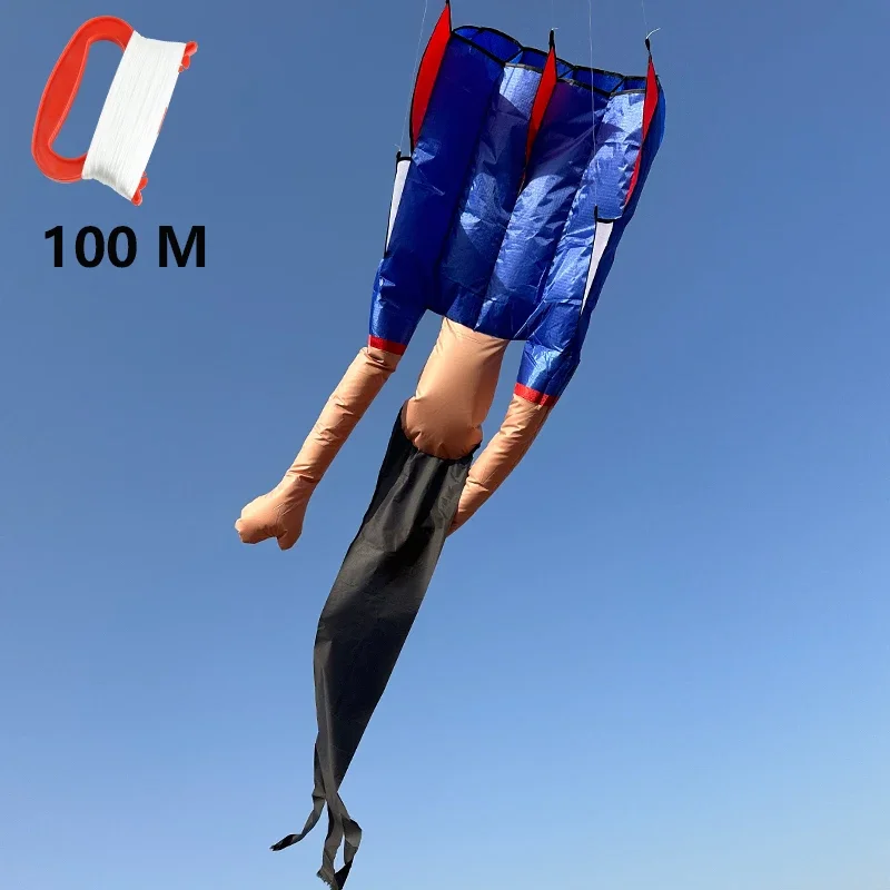 0,6*2m 3 Farbe Spaß weiche Drachen Athlet Top Strand Drachen leicht zu fliegen weich reißfest Weihnachts geschenk Eltern-Kind-Sport kometas