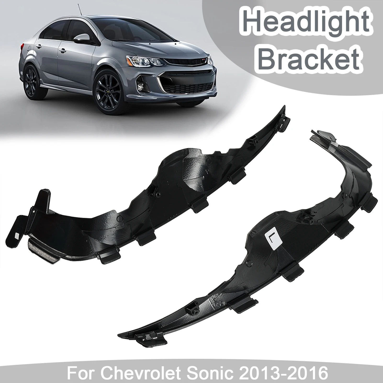 2pcs Car Headlight Bracket Front Lamp Hold Mount Support For Chevrolet Sonic RS LS LT 2012 2013 2014 2015 2016 95976851 95976852