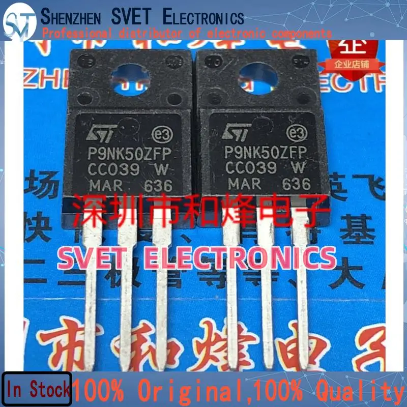 10PCS-50PCS  P9NK50ZFP STP9NK50ZFP  TO-220F 500V9A  Original In Stock Fast shipping