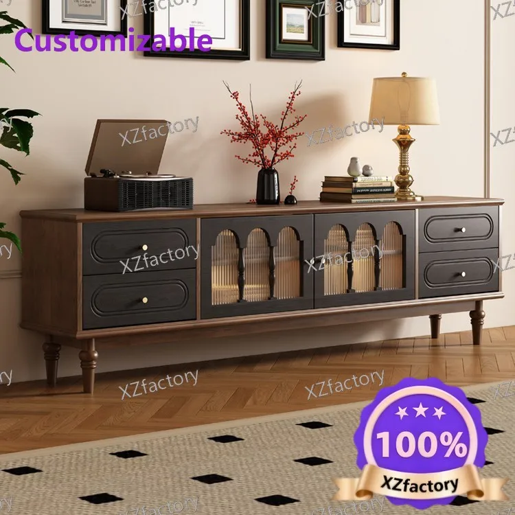 

Factory Direct 2026 Top Rated French Retro Solid Wood TV Cabinet Coffee Table Combination Living Room Household Small Unit