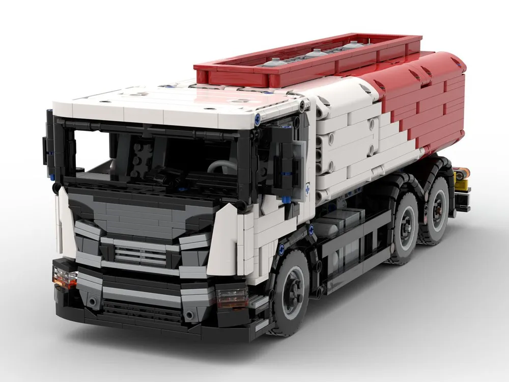 

Moc 2024-Scania P-Series Топливный цистерна L Инженерная машина Строительные блоки Креативные гаражные игрушки Рождественский подарок ребенку