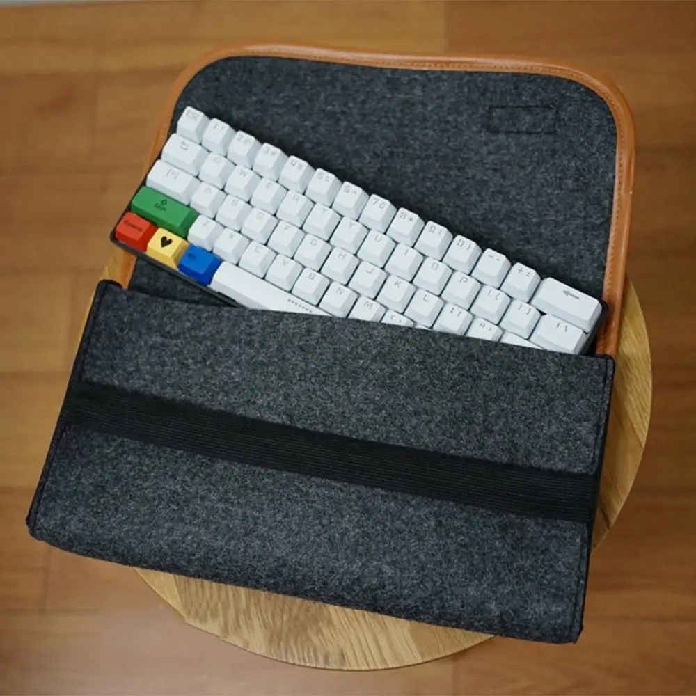 

Thickened Keyboard Protective Cover Large Capacity Soft Mechanical Keyboard Bag Skin-friendly with Elastic Band
