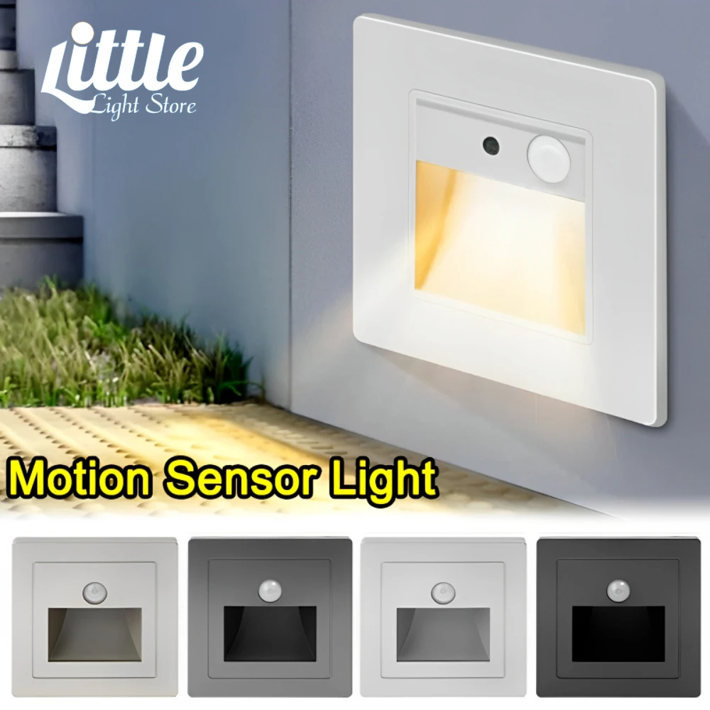 PIR Sensor Detector de Movimento, LED Stair Light, Infravermelho Lâmpada de Indução do Corpo Humano, Recesso Escadaria, Parede Escadaria, AC180-240V