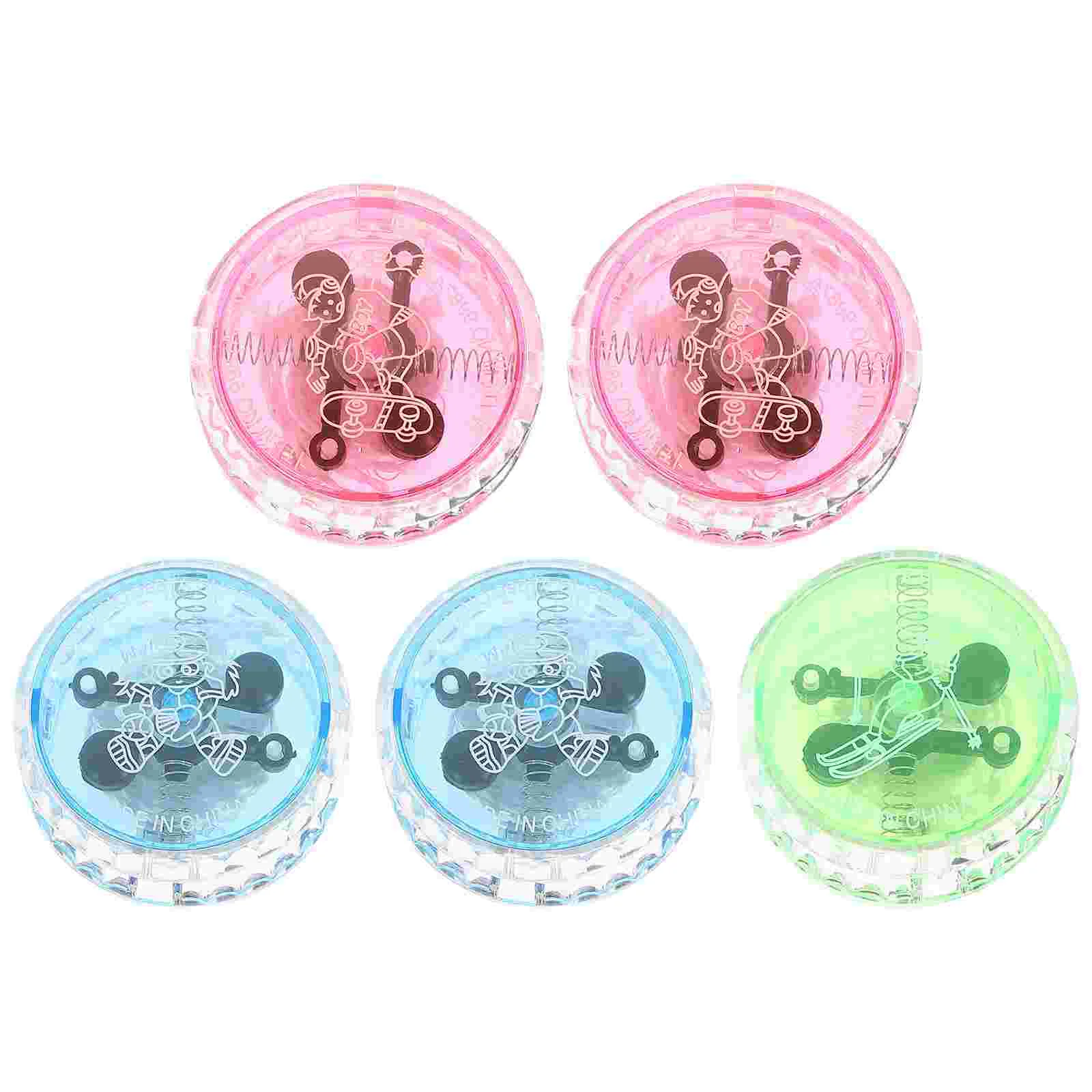 

5 Pcs Luminous Yo-yo Responsive Ball Beginners Toys Plastic Yoyo Boys Gift Flashing Puzzle