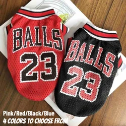 Breathable Mesh Dog Clothes Sport Large Dog Jersey Basketball Clothin Puppy T-Shirts Summer Pet Cat Shirt Prevent hair loss