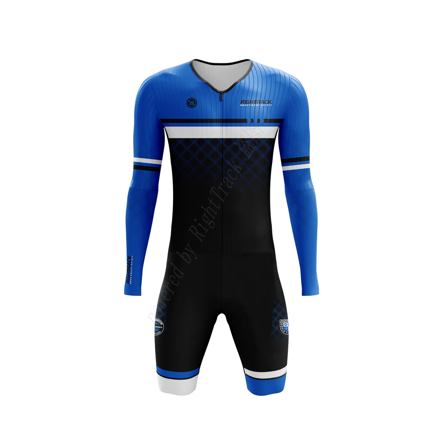 Hot RIGHTTRACK Men Triathlon Clothes Bike Professional Cycling Skinsuits Swim and run Sets Jumpsuit Long sleeves Kits