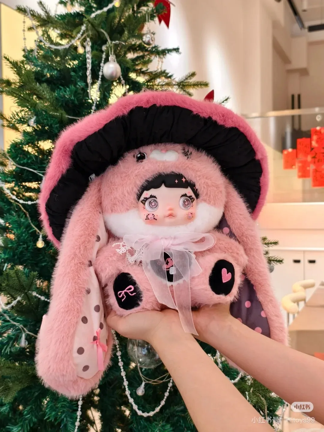 

Genuine Hi Toy Nommi 400% Mushroom Hat Series Blind Box Cute Plush Toy Home Decoration Little Rabbit Doll surprise holiday gift