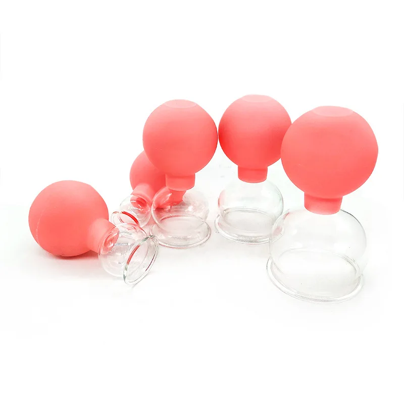 5 Size 1# 2# 3# 4# 5# Rubber Head Glass Vacuum Cupping Massage Health and Beauty Jar Cupping
