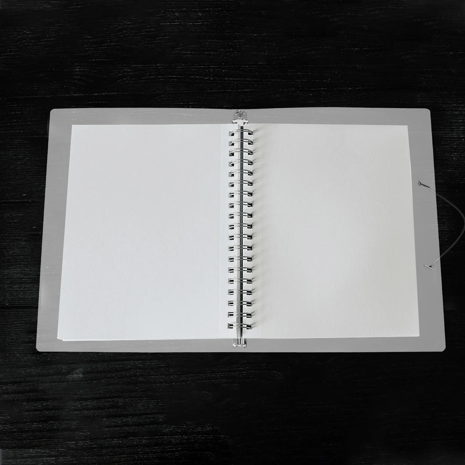 

Transparent A4 Loose-leaf Binder Cover Notebook Shell Document Folder Portable Sturdy Office School Reusable Binder