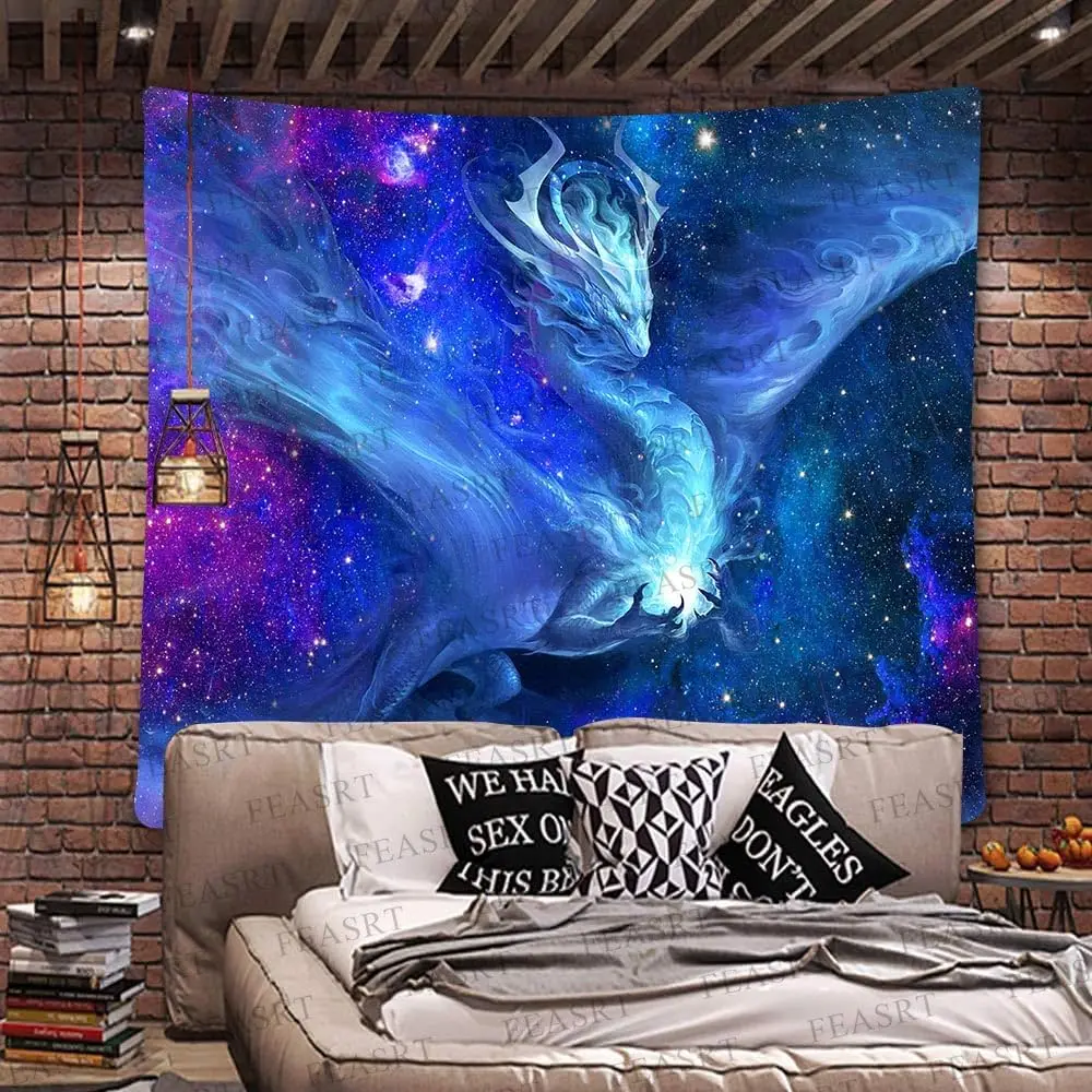 Fantasy Dragon Tapestry Galaxy Tapestry Wall Art Decor for Bedroom Living Room Apartment Dorm Decorations Hanging Tapestries