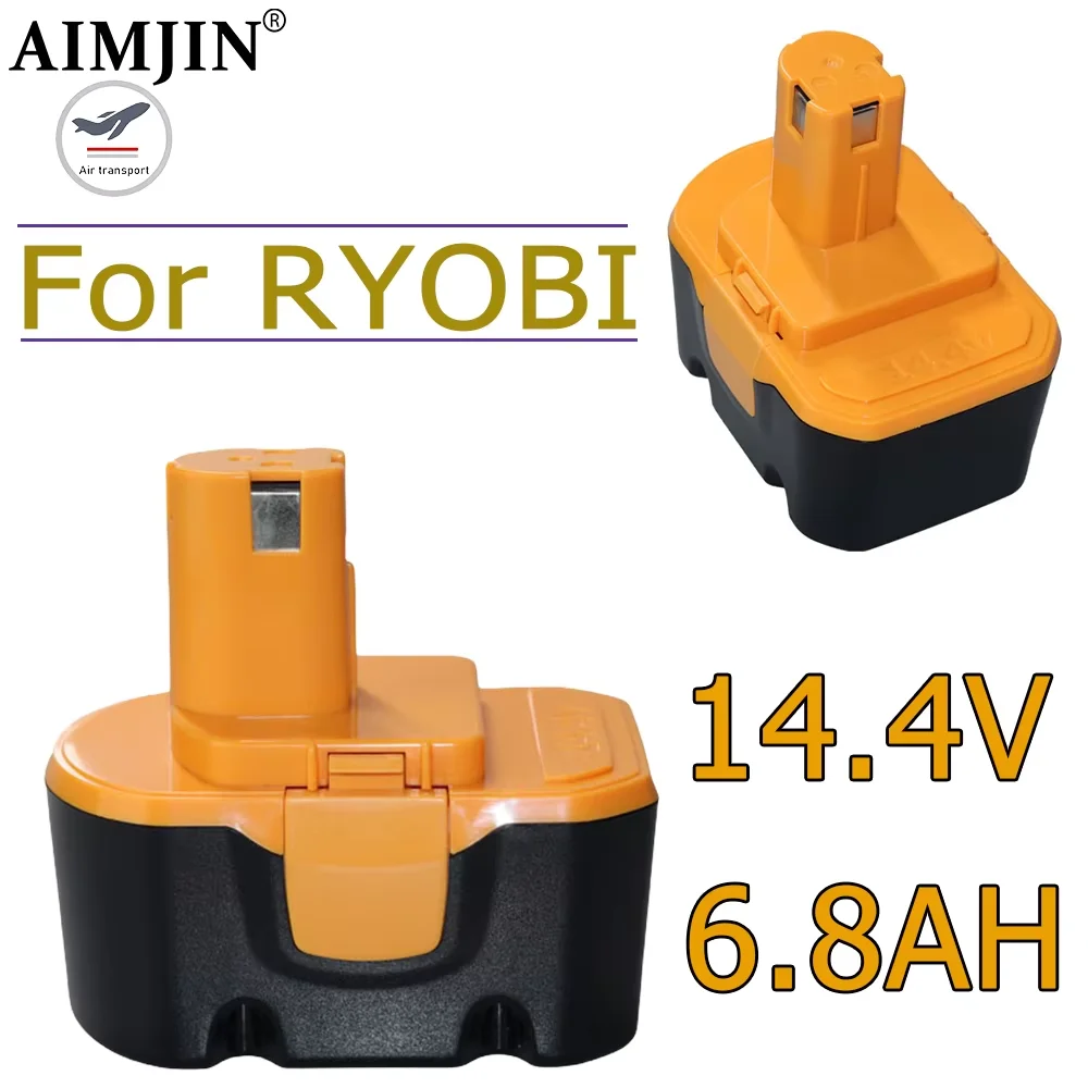 14.4V 6.8Ah for Ryobi Battery R10521 RY6201 RY6202 130224010 130224011 1314702 1400144 1400655 Cordless Power Tools