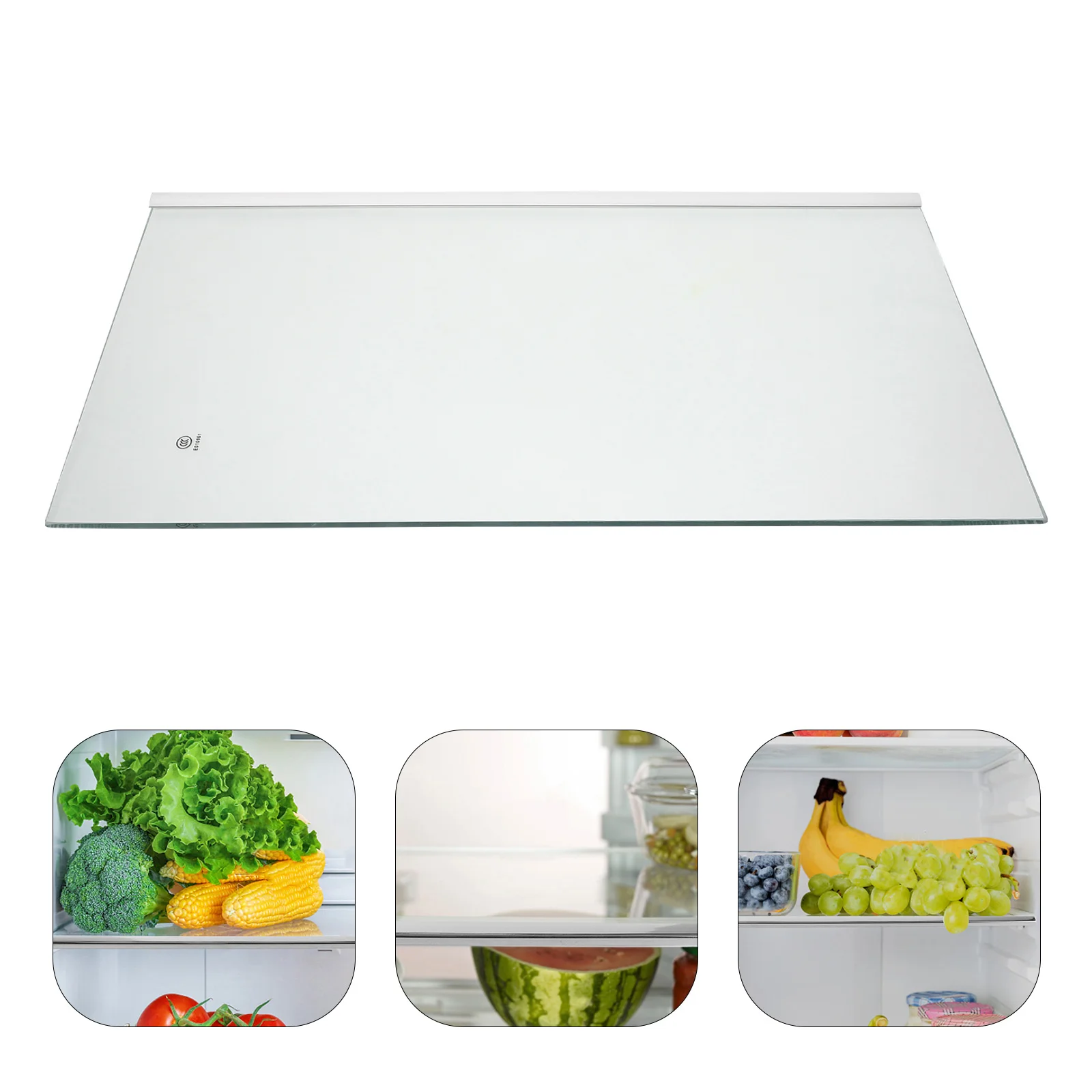 

40x24cm Fridge Shelf, Tempered Glass Board Freezer Divider Replacement, Storage Partition Board For Kitchen Home Refrigerator