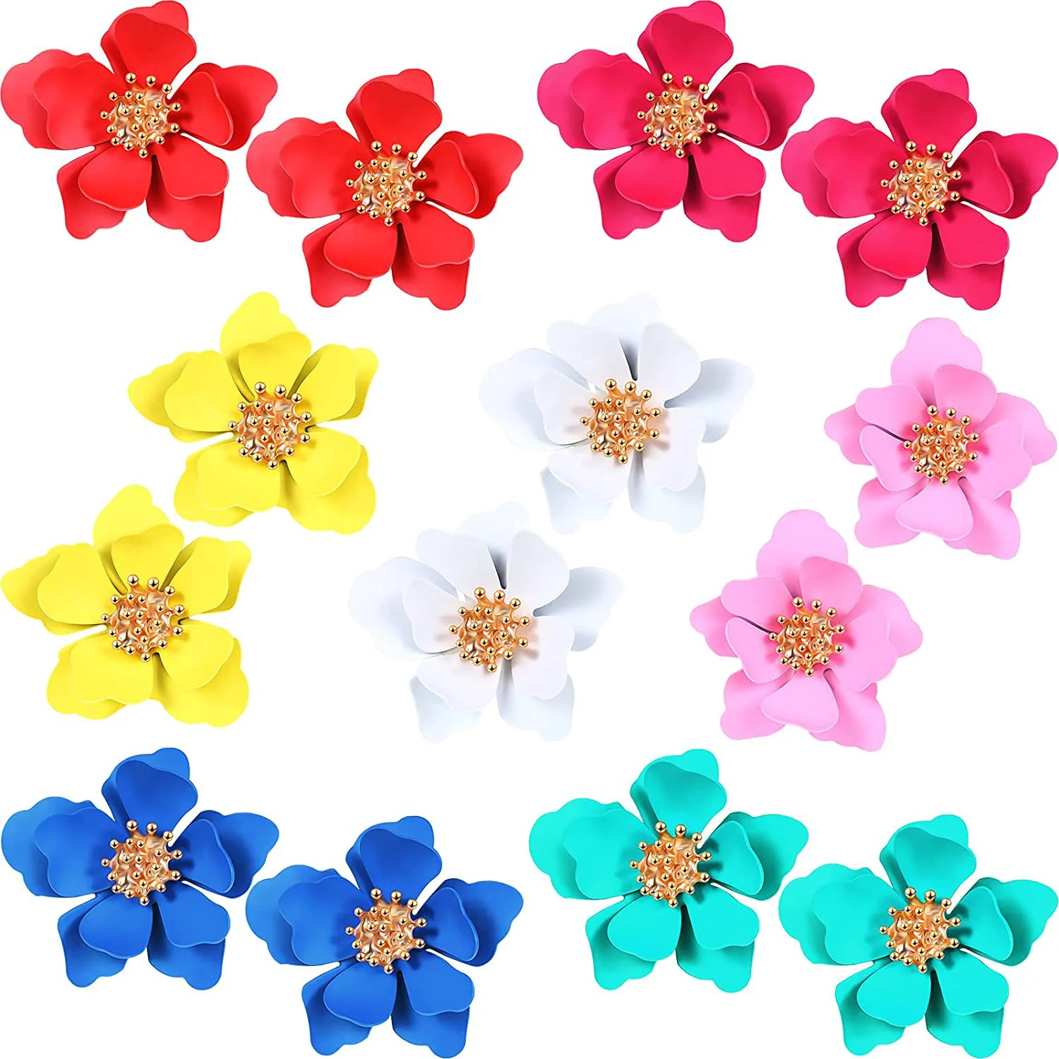 925 Silver Needle Sweet Frosted Flower Earrings For Women Jewelry 2026 Trending Multi-layer Petal Flower Women\'s Earrings JN9