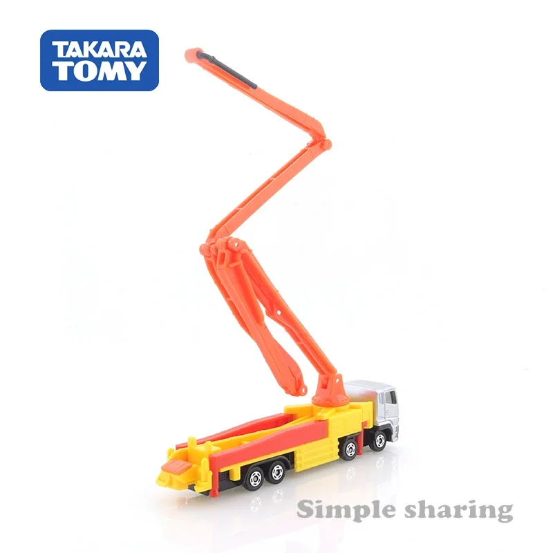 Takara Tomy Long Type Tomica No.127 Mitsubishi Fuso Super Great Concrete Pump Truck Collection Car Model Toys Ornaments