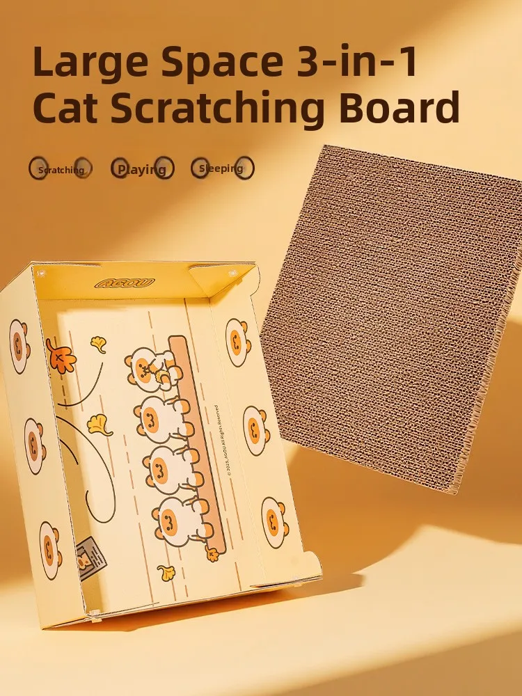 

OOWOV Wear-Resistant Scratching Board Toy Dog Collaborative No edding Siamese Scratch Pad for Kittens All Seasons