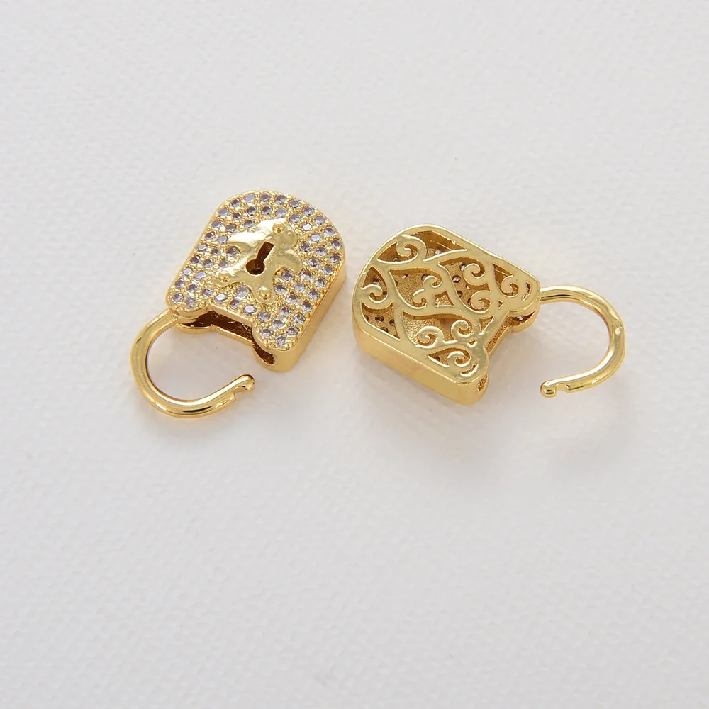 Keychain Lobster Clasp for Necklace Jewelry Charms Making supplies DIY Bracelet Chains Zircon Accessories Round Heart Lock Shape