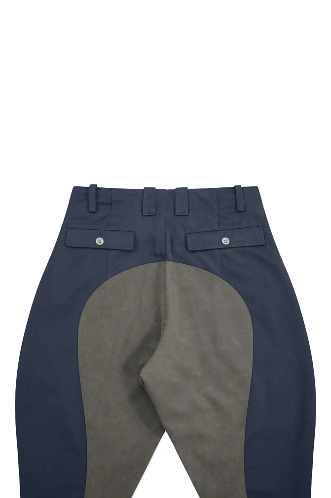 GUDF-B017 WWII Luftwaffe allemande M44 Bleu Gris Gabardine Troupes Montées Culotte d'équitation