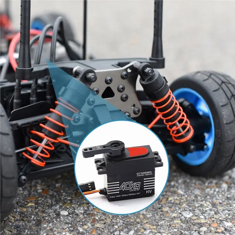 CYGJ-High-Speed Digital Servo High Torque Metal Gear 40KG Waterproof For 1/8 1/10 RC Car With 25T Servo Digital Servo Kit