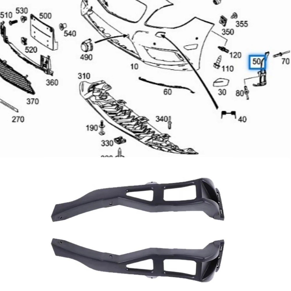 Bumper Bracket A1178850521 A1178850021 For Mercedes Benz CLA-Class W117 C117 2013-2015