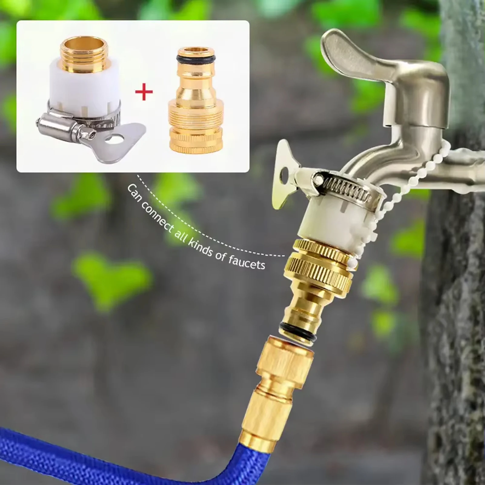 

Faucet Quick Connector Sturdy and Durable Kitchen Sink Faucet Connector for Bathroom Kitchen/Shower Hose/Garden Hose