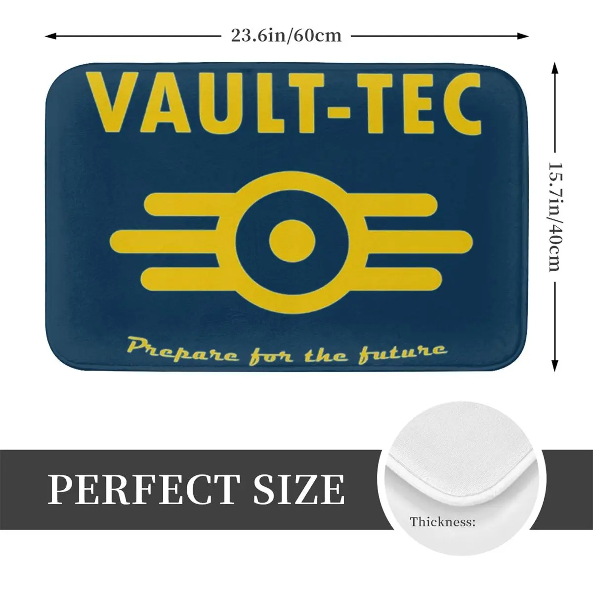 Fallout 4 Vault-Tec Logo Anti-slip Doormat Floor Mat Carpet Rug for Kitchen Entrance Home Bathroom Living room Footpad Mats