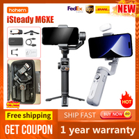Hohem iSteady M6/XE 3-Axis Handheld Gimbal Stabilizer Selfie Tripod For Smartphone w AI Magnetic Fill Color for Video Lights