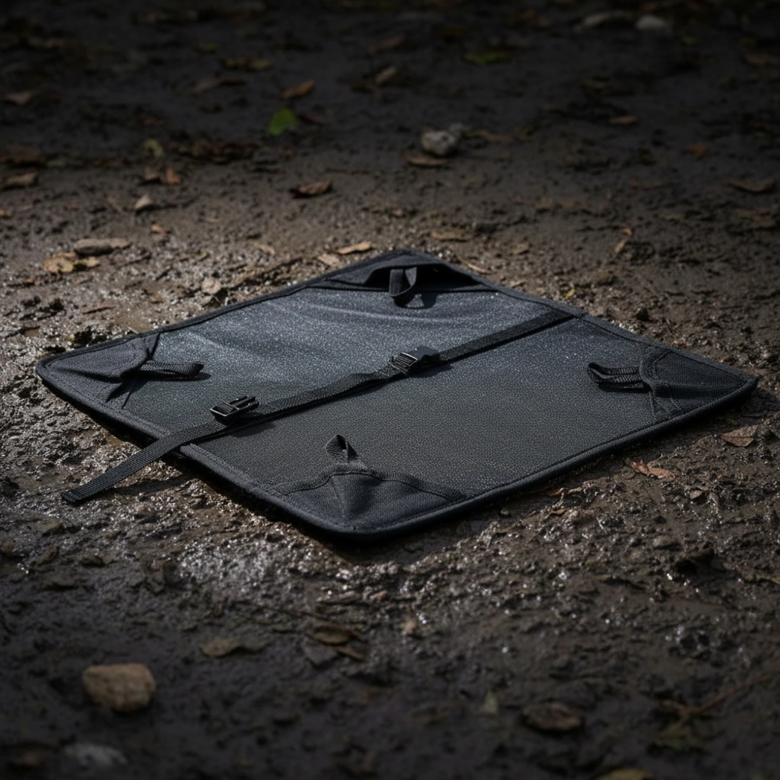 Foldable Nylon Ground Mat Portable Chair Leg Ground Mat Compact Long-Lasting for Outdoor Travel, Beach Trips