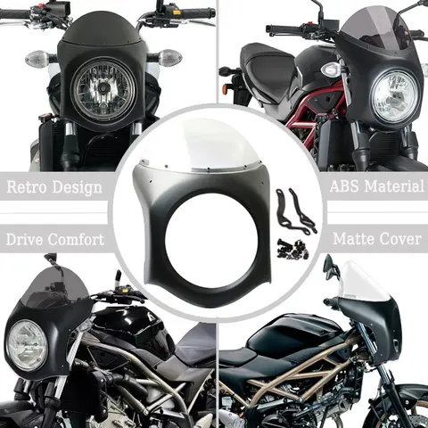 Windscreen Spoiler Case For Suzuki SV650 1999-2025 / GN125 1994-2025 / SV1000 2003-2025 Windshield Cover Matte Protection